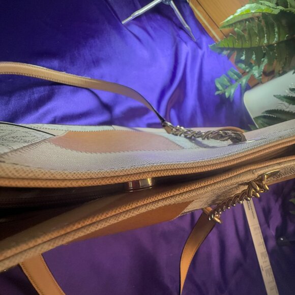 πCalvin Klein Hayden Saffiano Leather Patchwork Double Handle Tote - Handbag - Picture 11 of 16